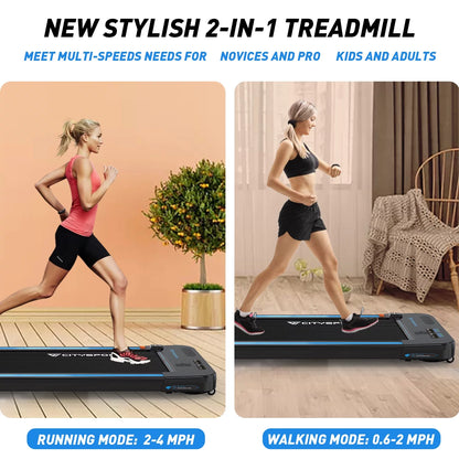 Treadmills for Home,  Walking Pad Treadmill with Audio Speakers, Slim & Portable