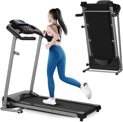 Home Foldable Treadmill, Treadmill for Home/Gym/Small Apartment, with 15 Preset or Adjustable Programs, with LED Monitor and Cup Holder and Safety Lock, 250 LB Capacity