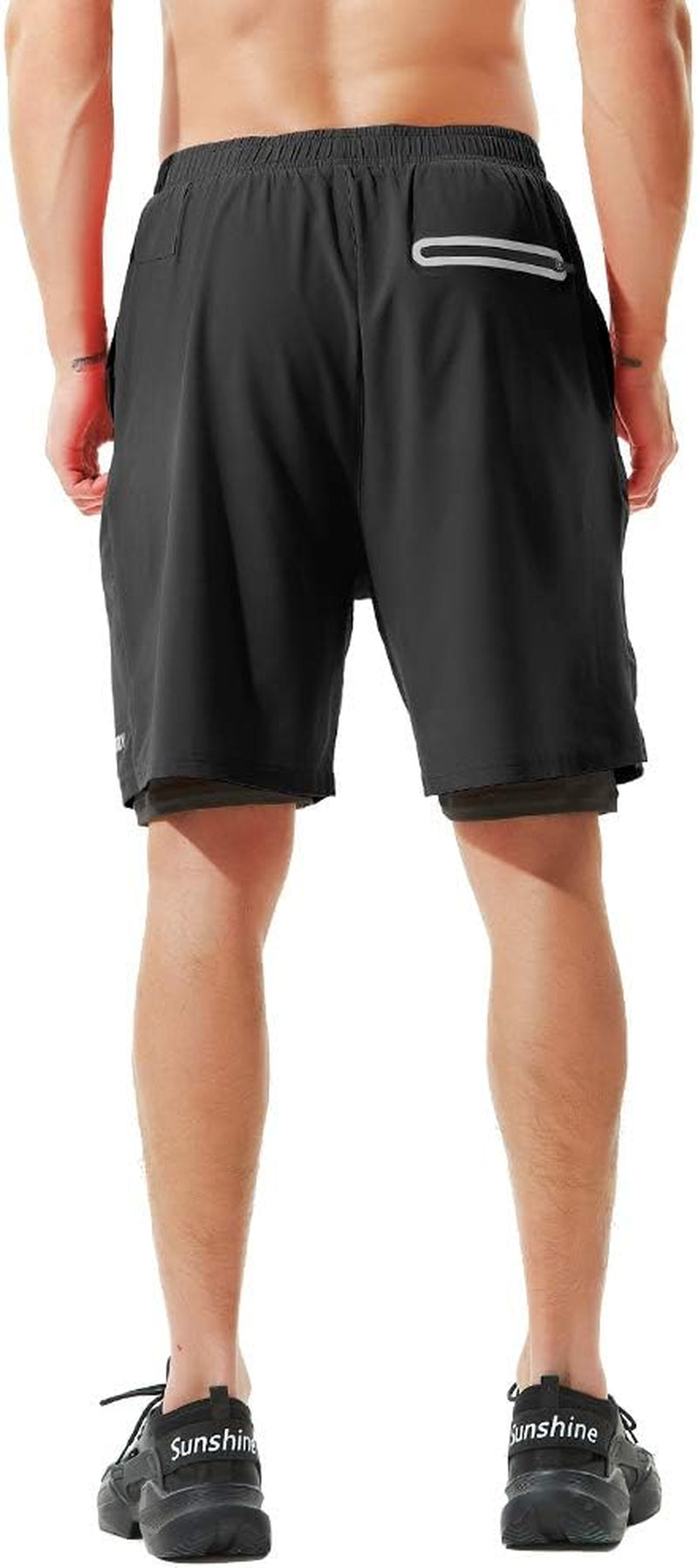 Men'S 2 in 1 Running Shorts 7" Quick Dry Lightweight Gym Athletic Workout Stealth Shorts for Men with Phone Pockets