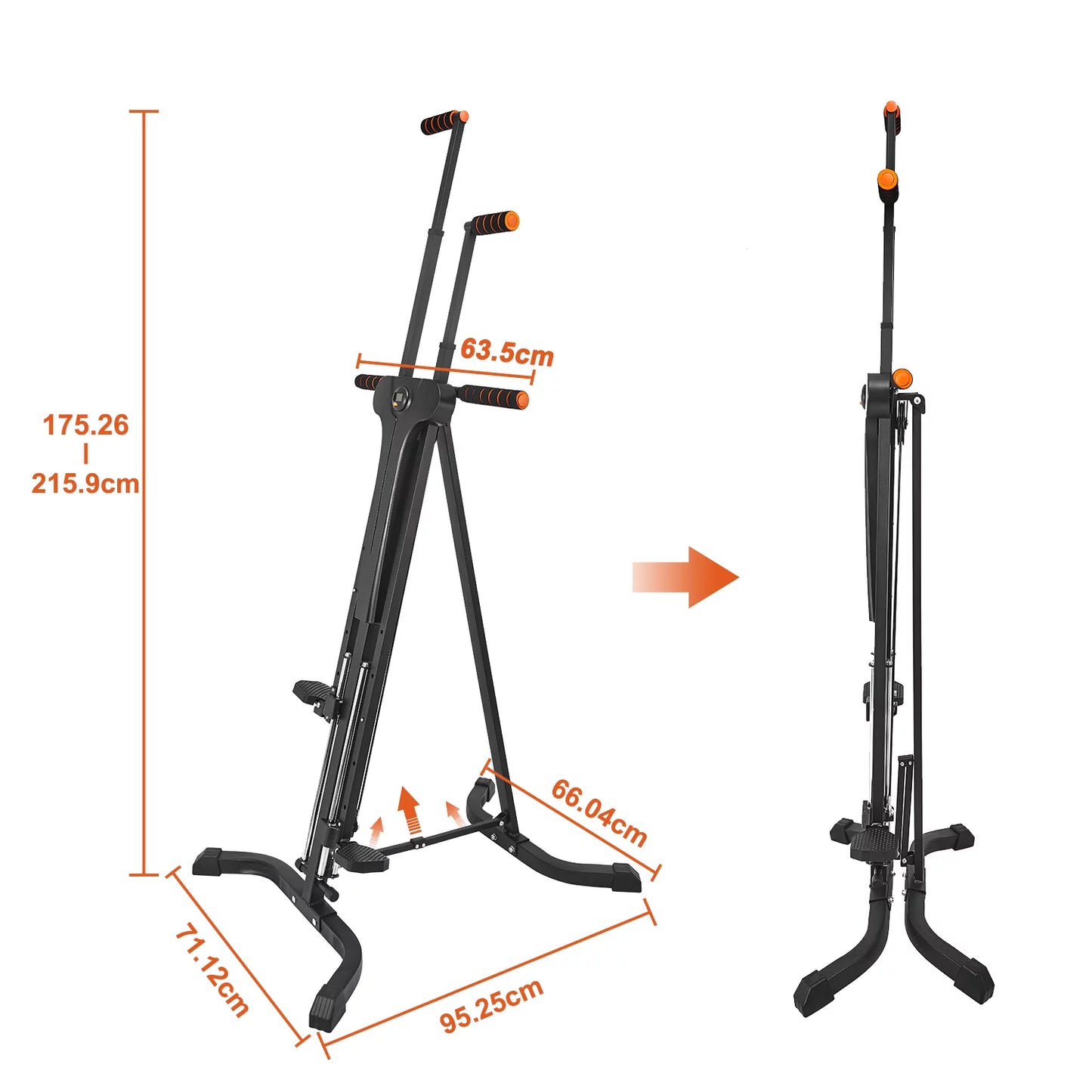 Vertical Climber Exercise Machine for Home Gym with LCD Display 5 Levels Adjustable